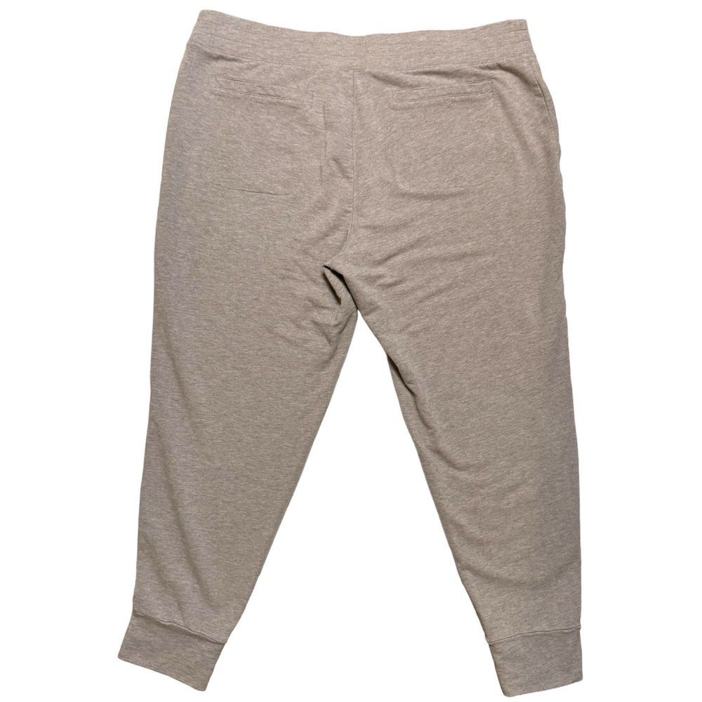 Pure Jill Women's Tan Straight Leg Pima Cotton Pull On Joggers Size Large Petite